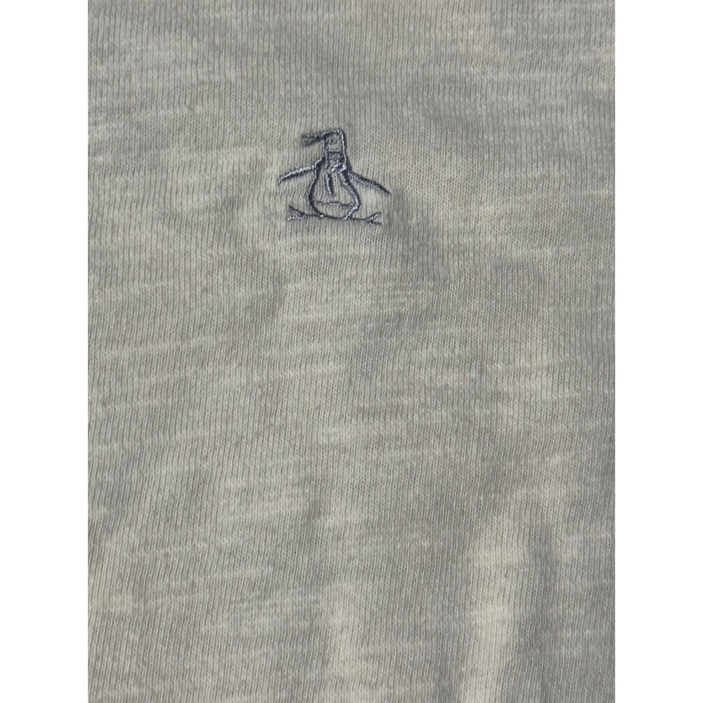 Original Penguin Mens XL Long Sleeve Slub Henley Shirt Oatmeal Heather XL - Picture 7 of 11